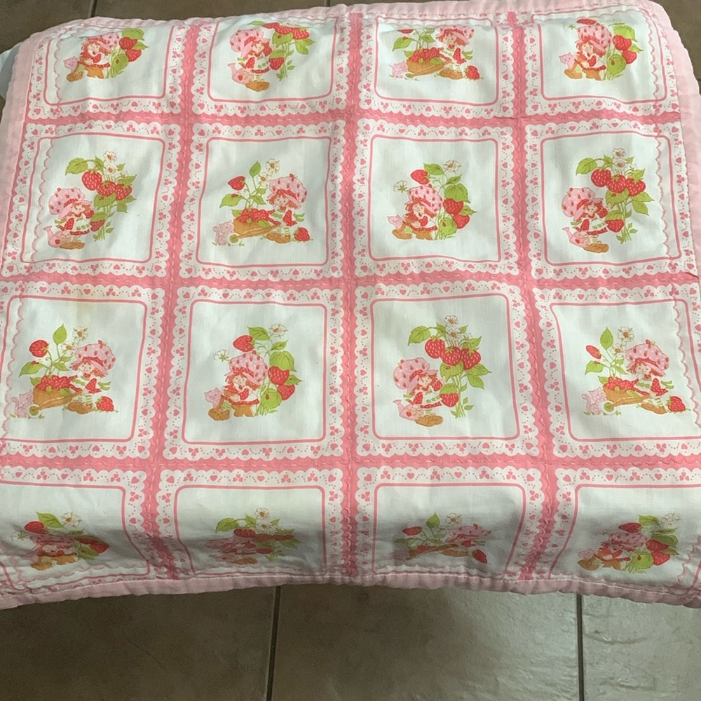 Vintage strawberry shortcake blanket